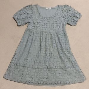 Polagram Blue-gray Lacy Midi Dress